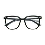 Bluethy Blue Light Blocking Glasses Unisex Retro Clear View Strong Hinge Transparent with Brim Eye Protection Clear Bluelight Glasses Spectacles